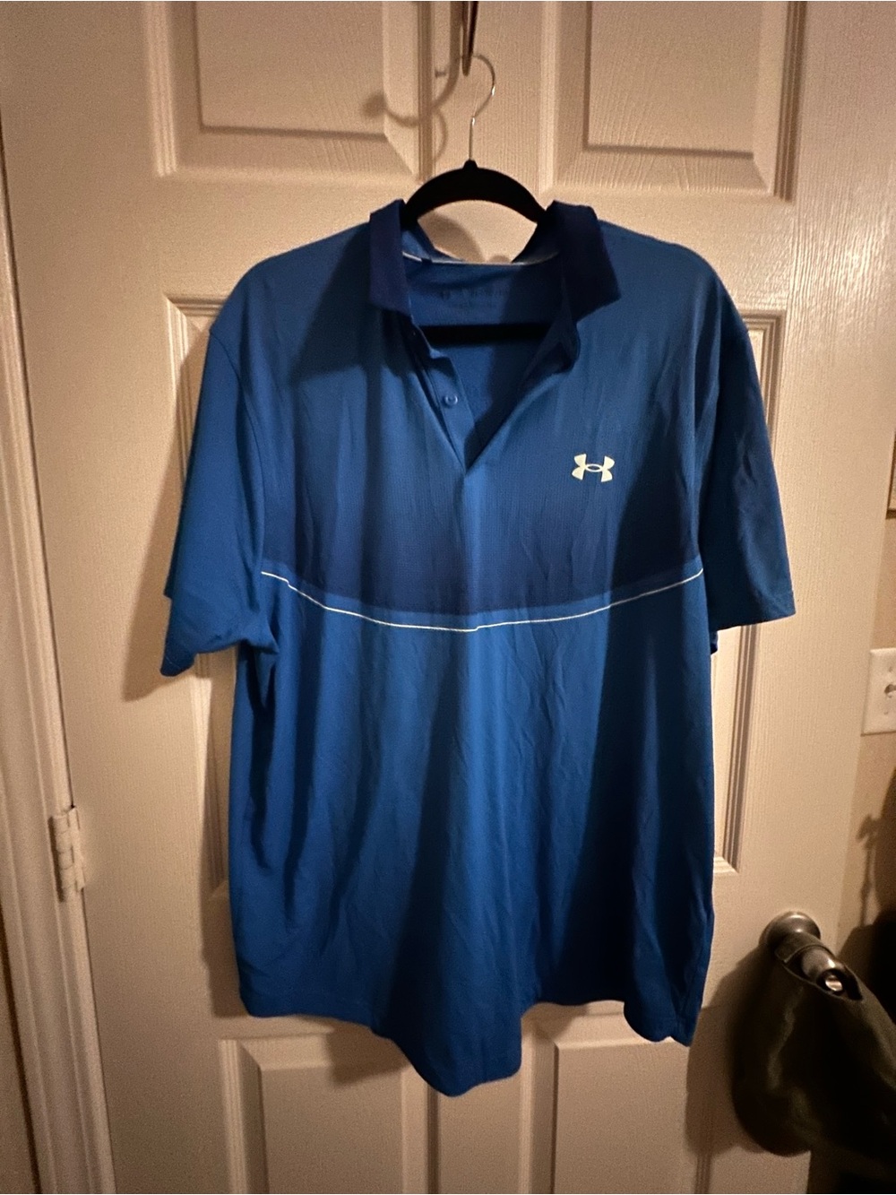 Under Armour Men’s Royal Blue Polo with White Logo